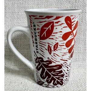 Starbucks Autumn Fall Leaves Tall Coffee Or Tea  Mug 11oz